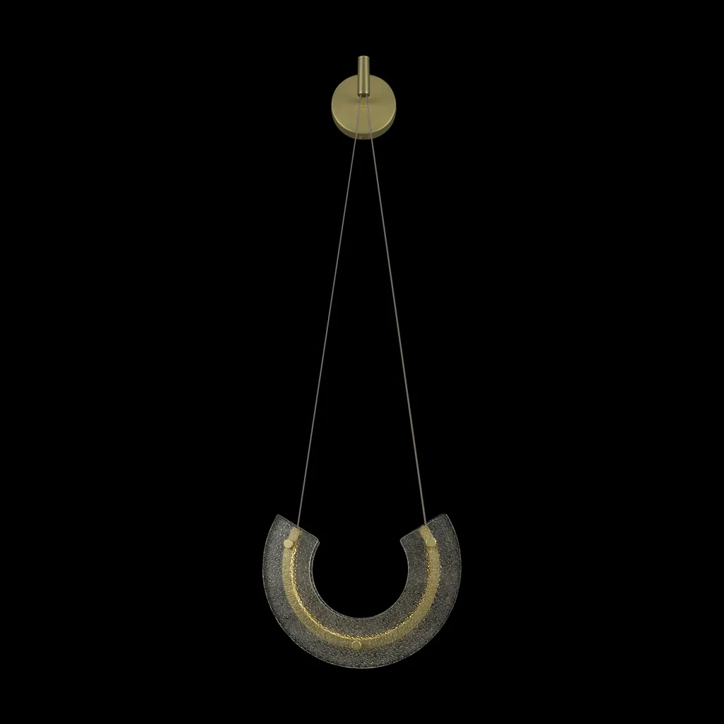 Applique LED design or 36 cm avec diffuseur verre éclairage chaud doux - 2