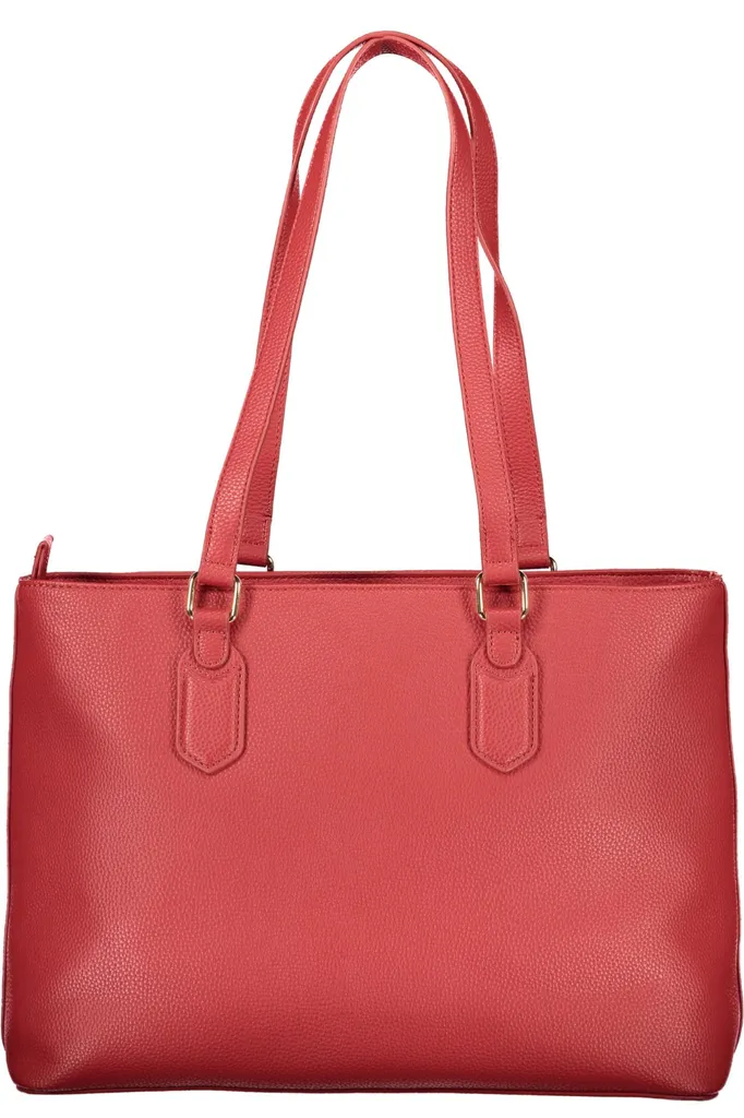 Petit sac à main rouge multipoche pour femme avec compartiment mobile