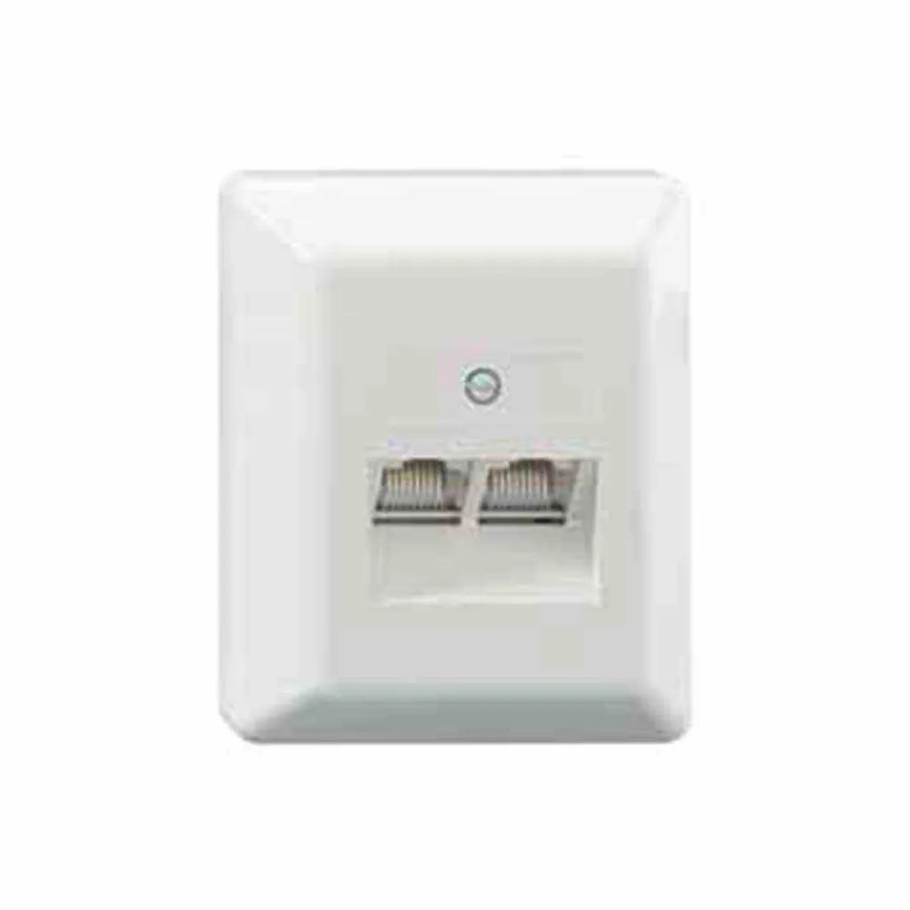 Boîte de jonction UAE 8/8 (8/8) Cat.3 montage en surface blanc rw 2xRJ45