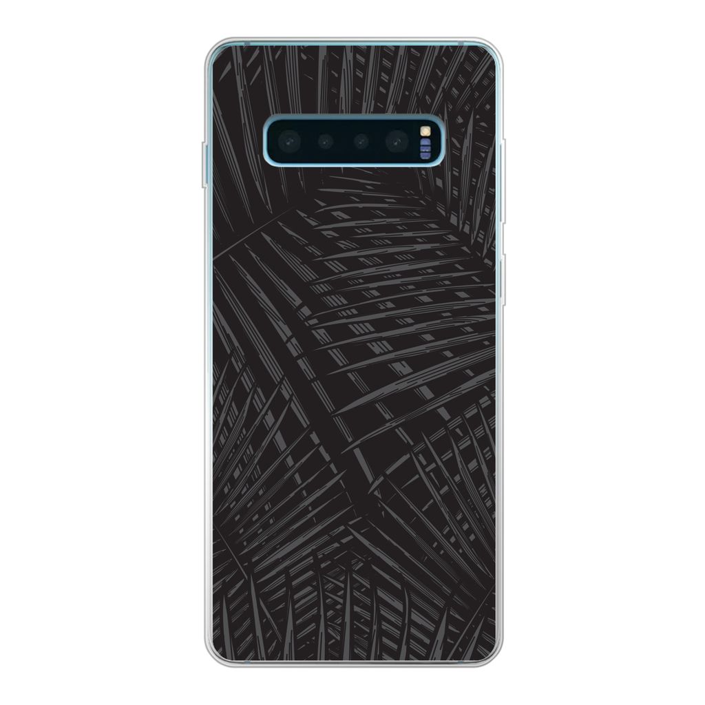 MuchoWow Handyhülle Schutzhülle Hülle für Samsung Galaxy S10 Lite Modern - Pflanzen - Tropisch Silikon Softcase Handy Hülle - Schutz