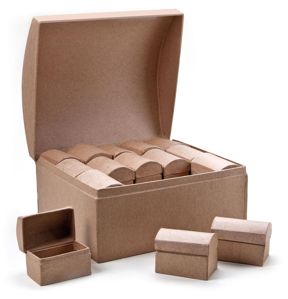 EDUPLAY 210266 30 x mini scrigni del tesoro 6 x 3,8 x 4,1 Immagine del prodotto 