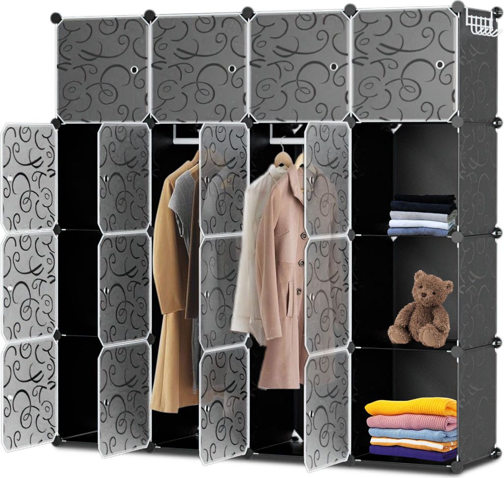 Clanmacy 12/16/20 compartiments DIY Armoire à vêtements Image du produit 