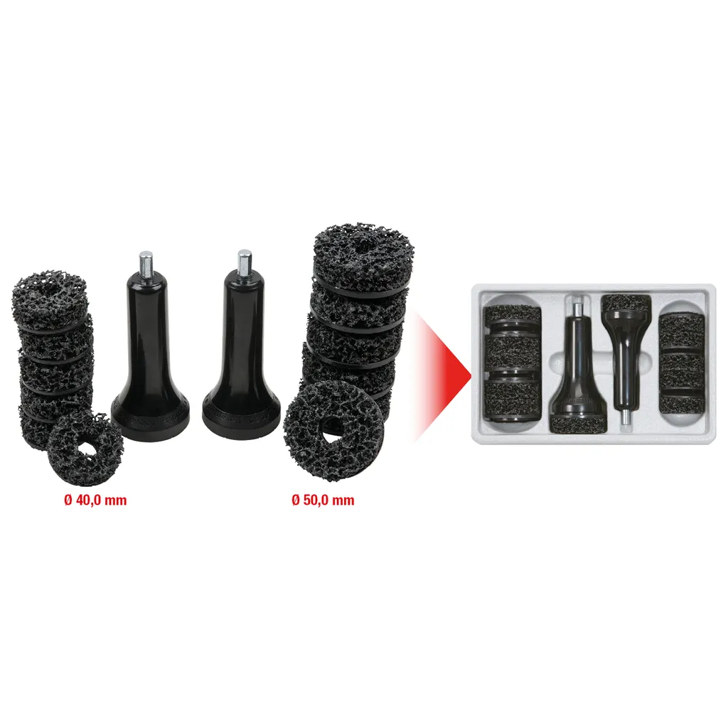 Nettoyeur de moyeu de roue à goujon KS-Tools 14 pièces Ø 40 et 50 mm