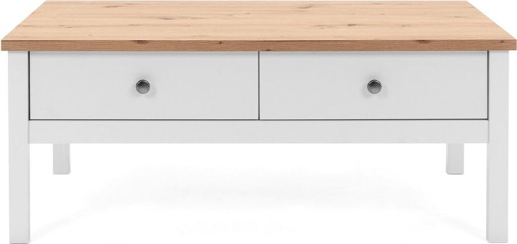Finori Couchtisch Bergen 56A Weiß und Handwerkliche Eiche Produktbild 2