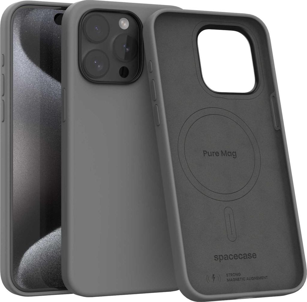 Spacecase Pure Mag iPhone 15 Pro Max grau