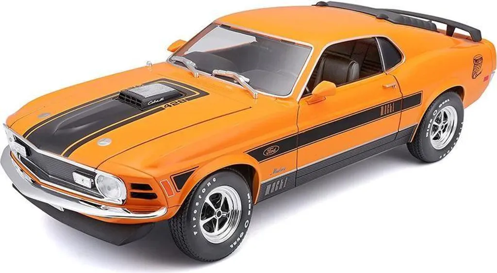 Ford Mustang Mach 1 1970 Miniature 1:18 Orange Finition Métal Détaillée