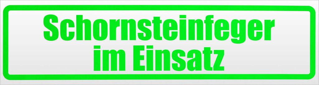 Kiwistar Schornsteinfeger im Einsatz Magnetschild Schild magnetisch - 20cm Neongrün - Magnetfolie für Auto PKW Kfz