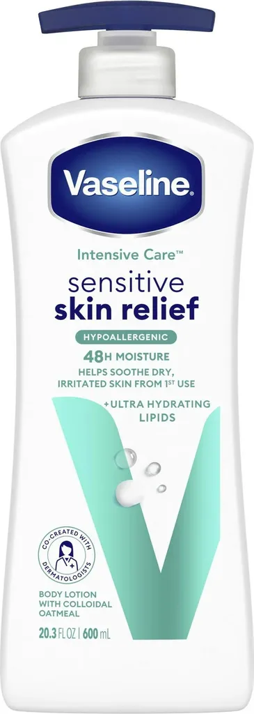 Stop Peau Sèche : Lait Corps Vaseline 600ml Hydratant et Hypoallergénique