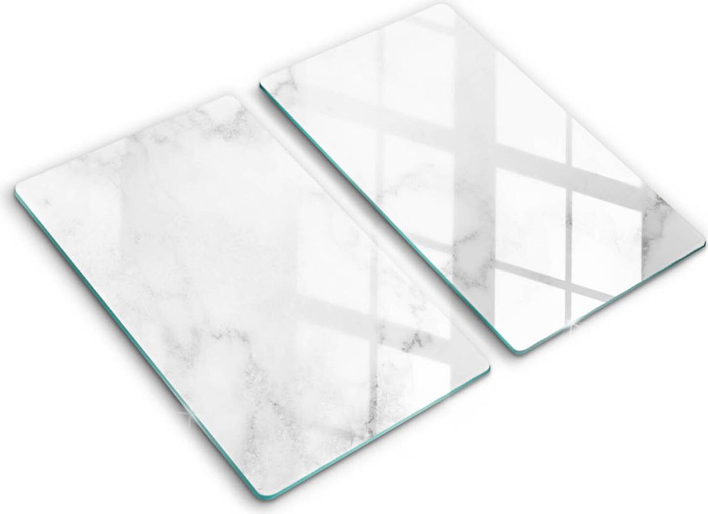 Abdeckung Glas - Küchenabdeckung - 2x30x52 cm - Abdeckplatte -Moderner Marmor