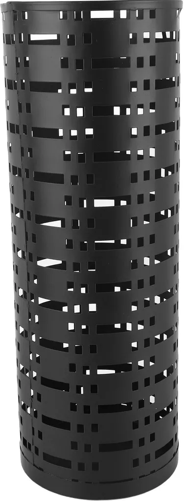 Porte-parapluies peu encombrant noir mat inoxydable en métal robuste