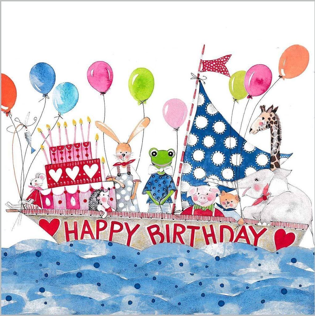 20 Servietten Schiff zum Geburtstag 33 x 33