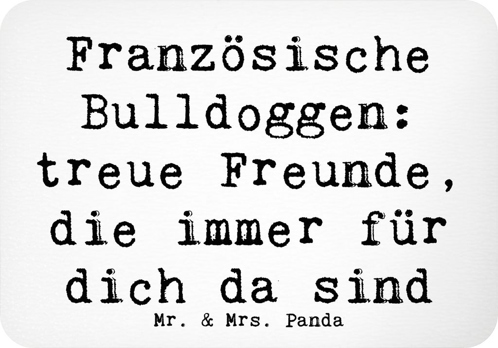 Mr. & Mrs. Panda magnet Spruch Französische Bulldogge Freund - Weiß - Geschenk, Hunderasse, bedingungslose Liebe, holzmagnet, Hunderassen Beschre...