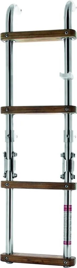 Escabeau de Bord Inox et Teck Antidérapant 4 Marches Pliable VETUS