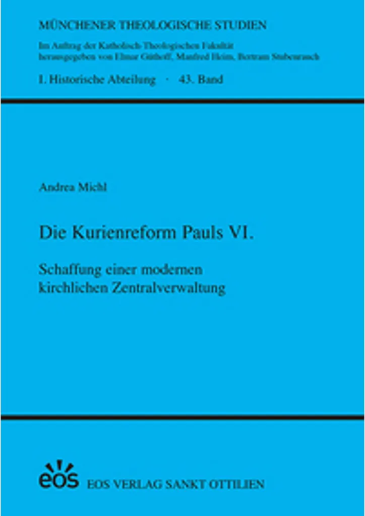 Livre de Recherche Die Kurienreform Pauls VI. Étude Droit Canonique