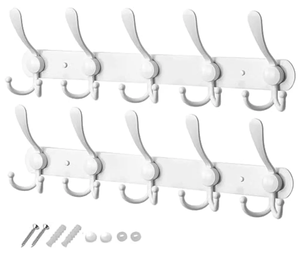 Crochets muraux résistants à la rouille en acier inoxydable blanc