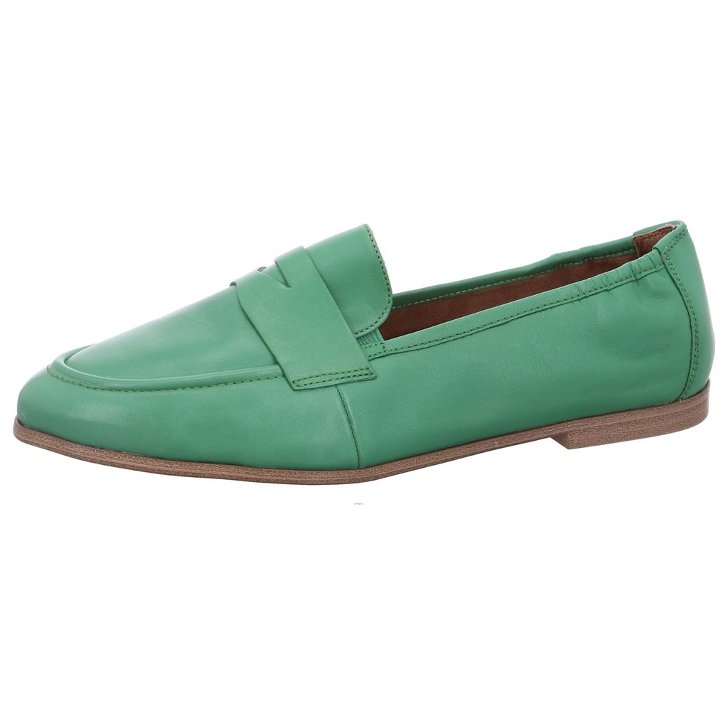 Tamaris Damen Slipper Leder Penny Loafer klassisch elegant 1-24210-42, Größe:39 EU, Farbe:Grün