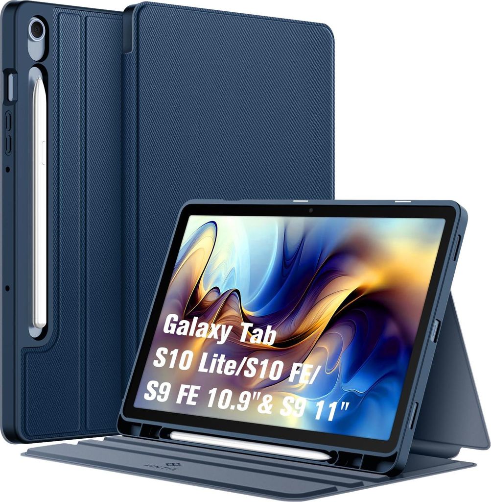 Fintie Hülle für Samsung Galaxy Tab S10 Lite/S10 FE 10.9" 2025/S9 FE 10.9"/S9 11" mit S Pen Halter, Slim TPU Folio Tablet Schutzhülle mit Standf...