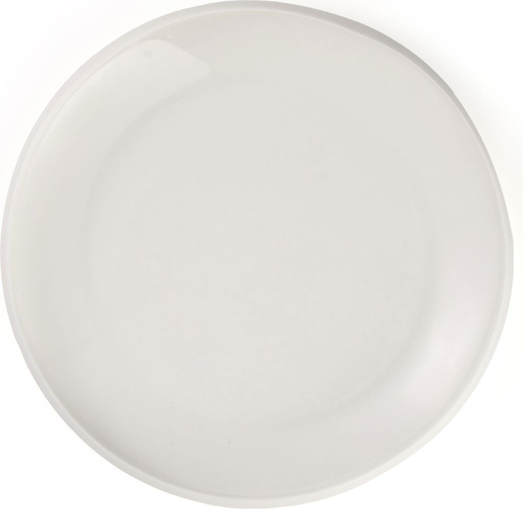 VERLO ETER CLOUD Gourmet Speiseteller 25 cm – Großer Flacher Teller in Elfenbeinfarbe, Elegantes Modernes Design, Hochwertige Keramik, Ideal fü...