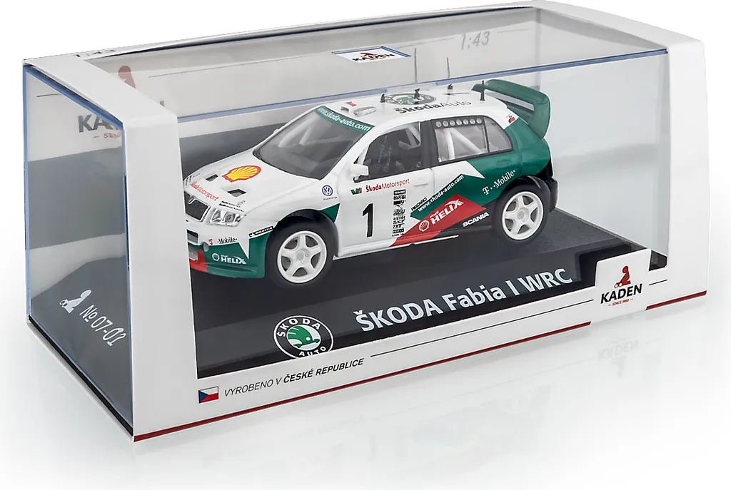 Škoda Fabia 1 WRC Showcar KADEN 1:43 - Miniature de Rallye Rare