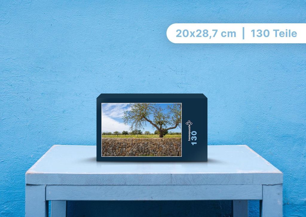 hansepuzzle 99762 - Landschaft Puzzle, 130 Teile, Natur, 28,7 x 20,0cm mit hochwertiger Aufbewahrung, Kartonbox und wiederverschließbarem Beutel