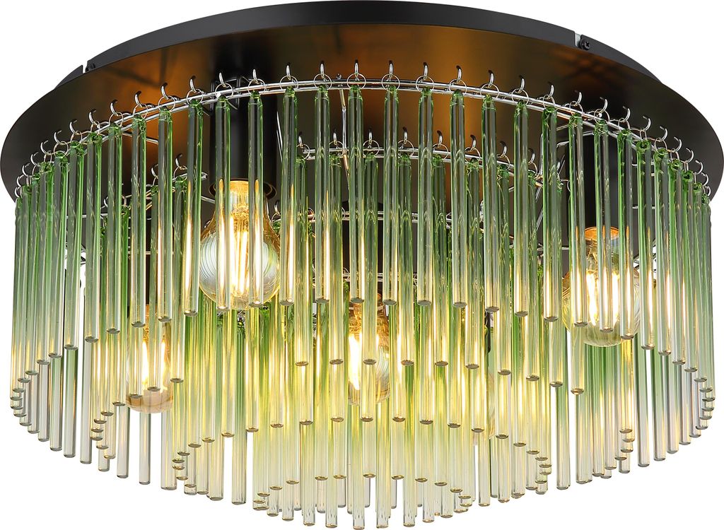 Globo Lighting|Deckenleuchte Metall schwarz matt, 5x E27