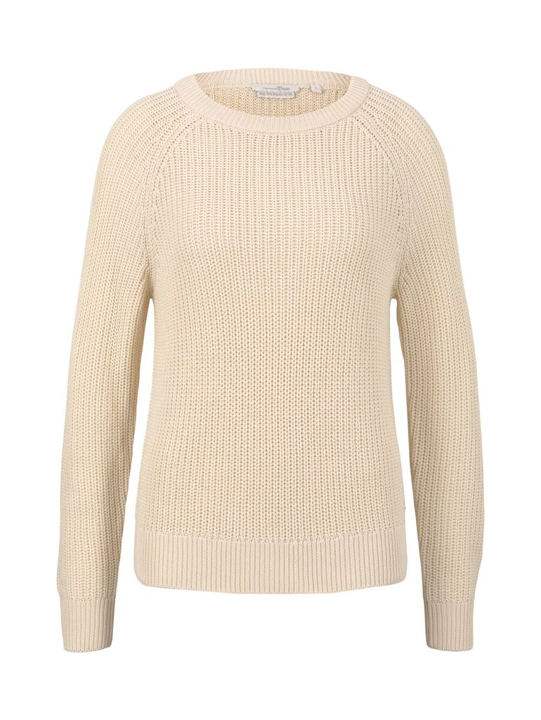 TOM TAILOR Damen Pullover - Loose Fit Mit Stehkragen