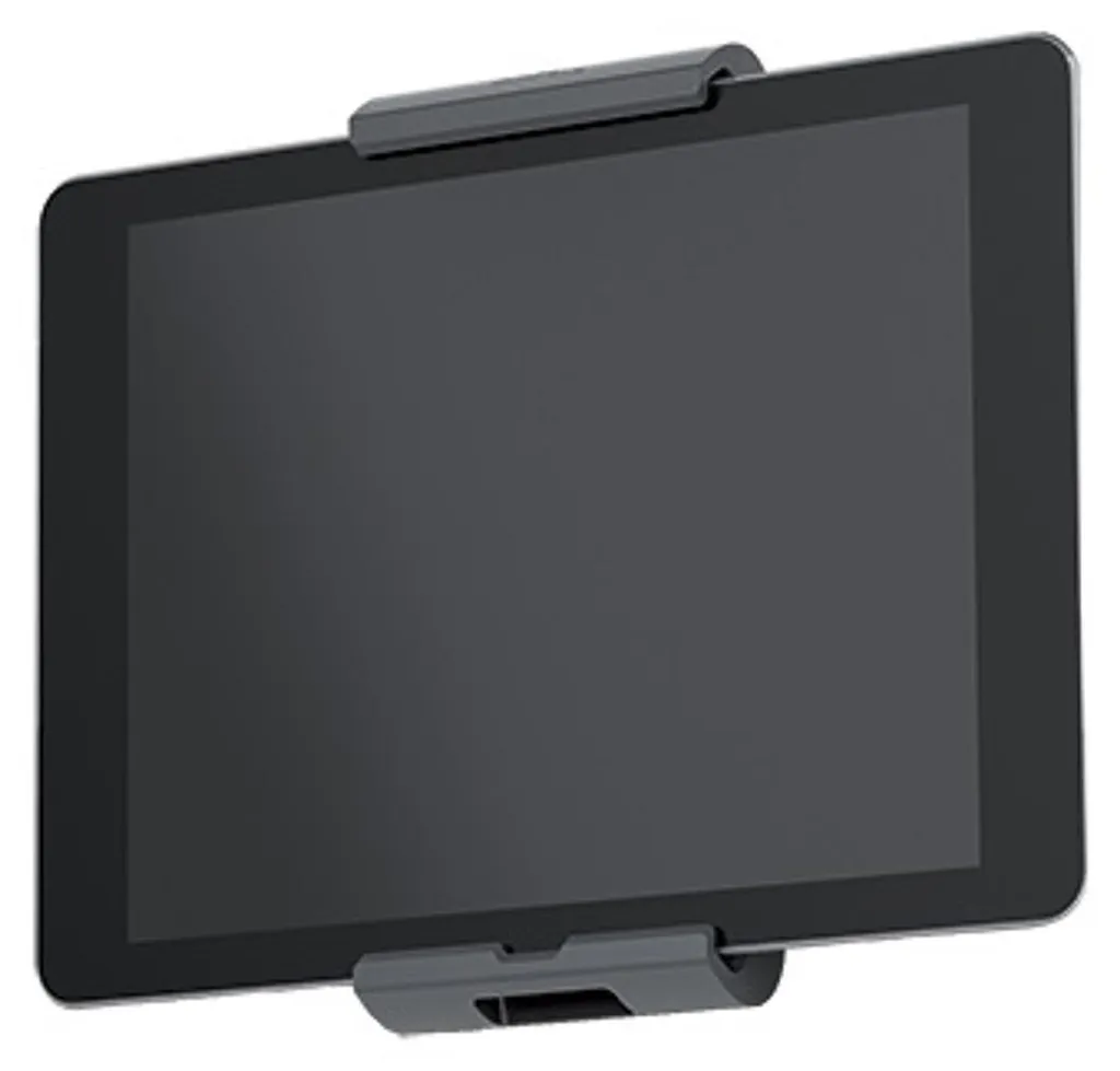 Support mural tablette rotatif à 360° fixation sécurisée en métal Gris