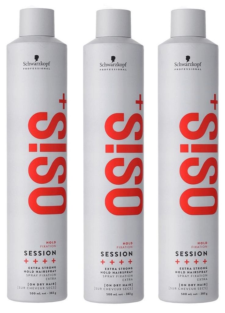 Schwarzkopf OSiS+ Session extreme Hold Hairspray 3x500ml Produktbild 