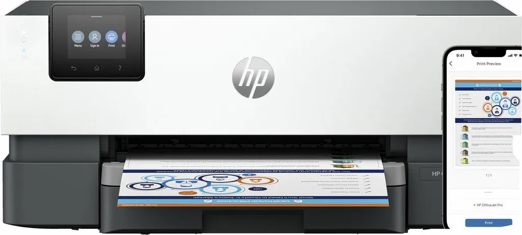 Imprimante HP Officejet Pro 9110b rapide avec impression couleur haute qualité