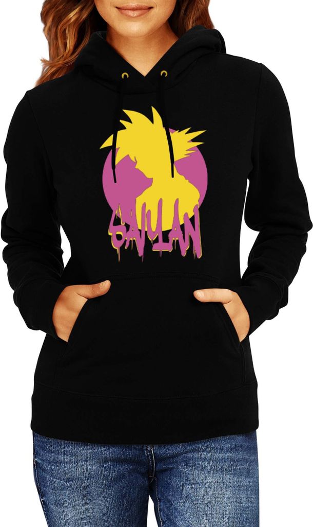 Damen Kapuzenpullover Dragon Anime Manga Ball Z Super Saiyan, Lady XL / Schwarz