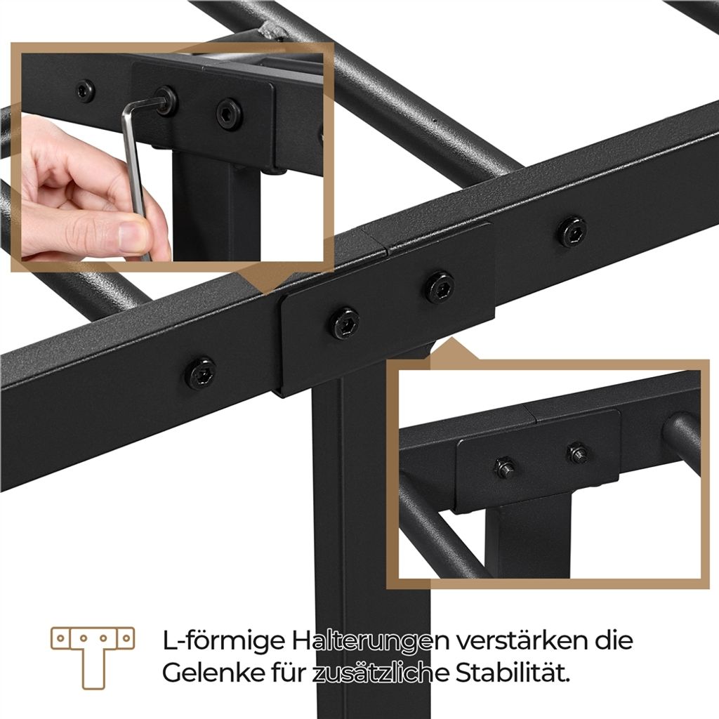 Yaheetech Metallbett Bettgestell Bettrahmen, Wolkenmuster Produktbild 8