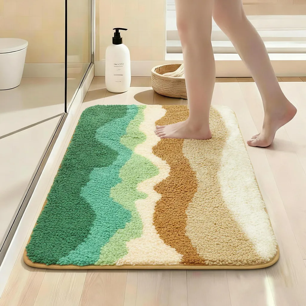 Tapis de bain antidérapant 50x80cm gris anthracite ultra absorbant