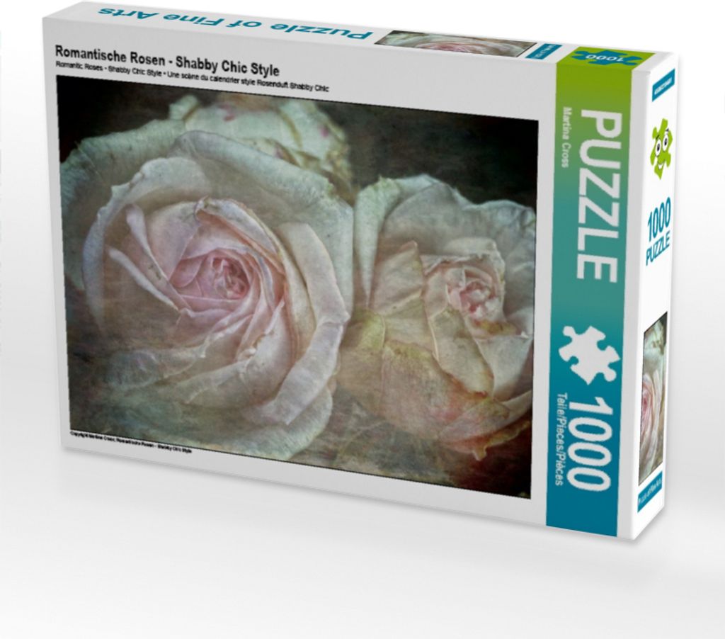 Calvendo Romantische Rosen - Shabby Chic Style 1000 Teile Puzzle quer 640x480mm, Cross Martina; 7295958