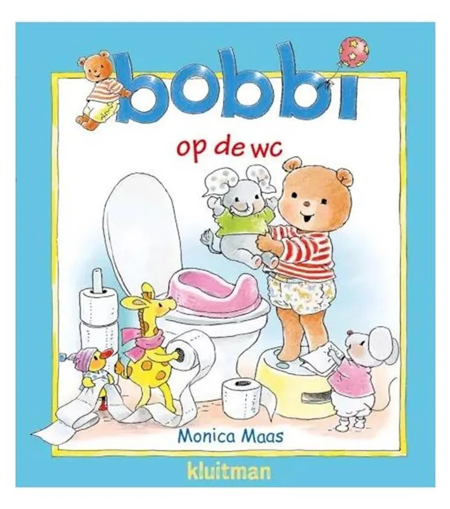Livre illustré Bobbi avec pages cartonnées épaisses pour aller sur le pot