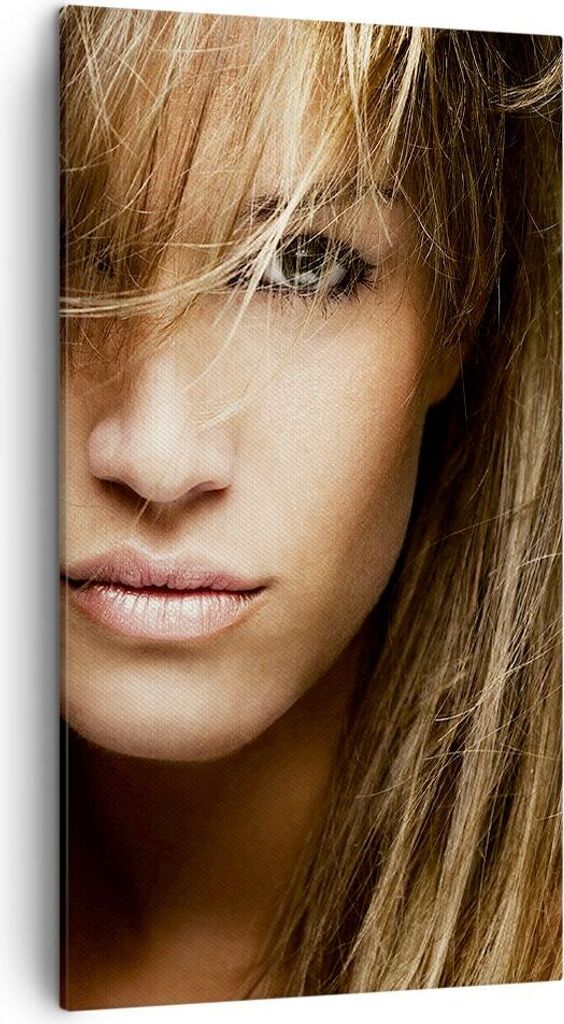 Bild auf Leinwand - Leinwandbild - Weiblich mode modell nackt - 45x80cm - Wand Bild - Wanddeko - Leinwanddruck - Bilder - Kunstdruck - Wanddekorati...