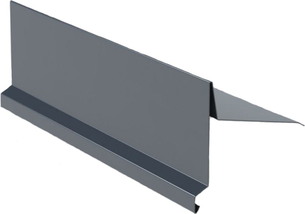 Ortgangblech für Steildach Br. 333 mm, 1 m, CLR biedseidtig farbig, Anthrazit RAL 7016