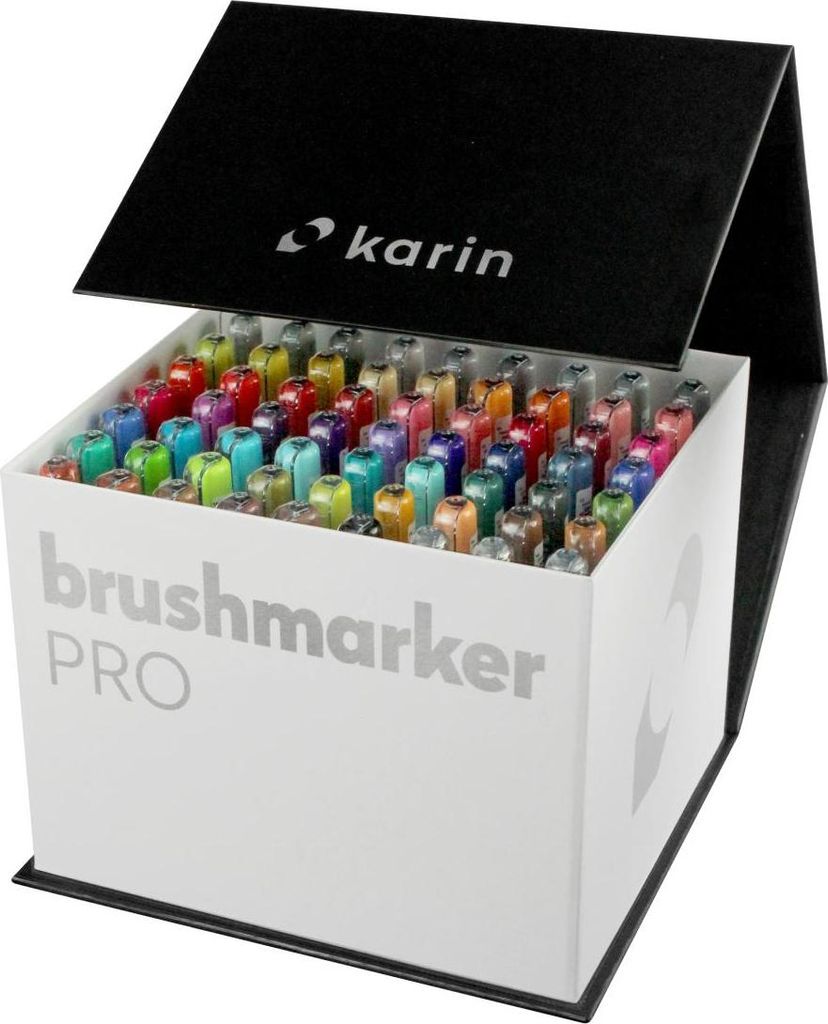 karin BrushmarkerPRO MegaBox, Mehrfarbig, Mehrfarbig, 60 Farben, Rund, Box, 60 Stück(e)
