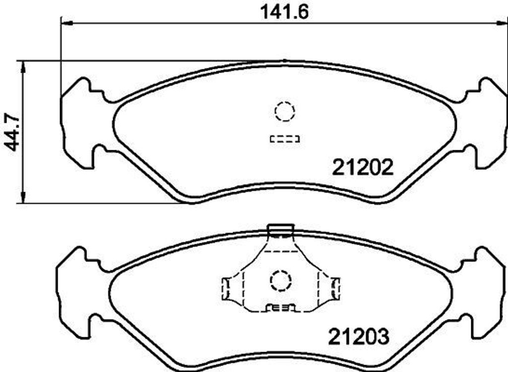 HELLA 8DB 355 007-391 - OE 1465126 Bremsbeläge für Fiesta IV