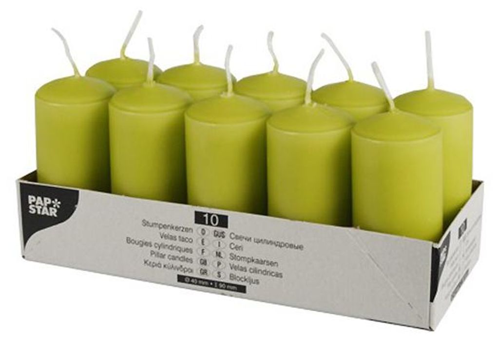 PAPSTAR stompkaarsen, 40 mm, kiwi-smaak Productafbeelding 