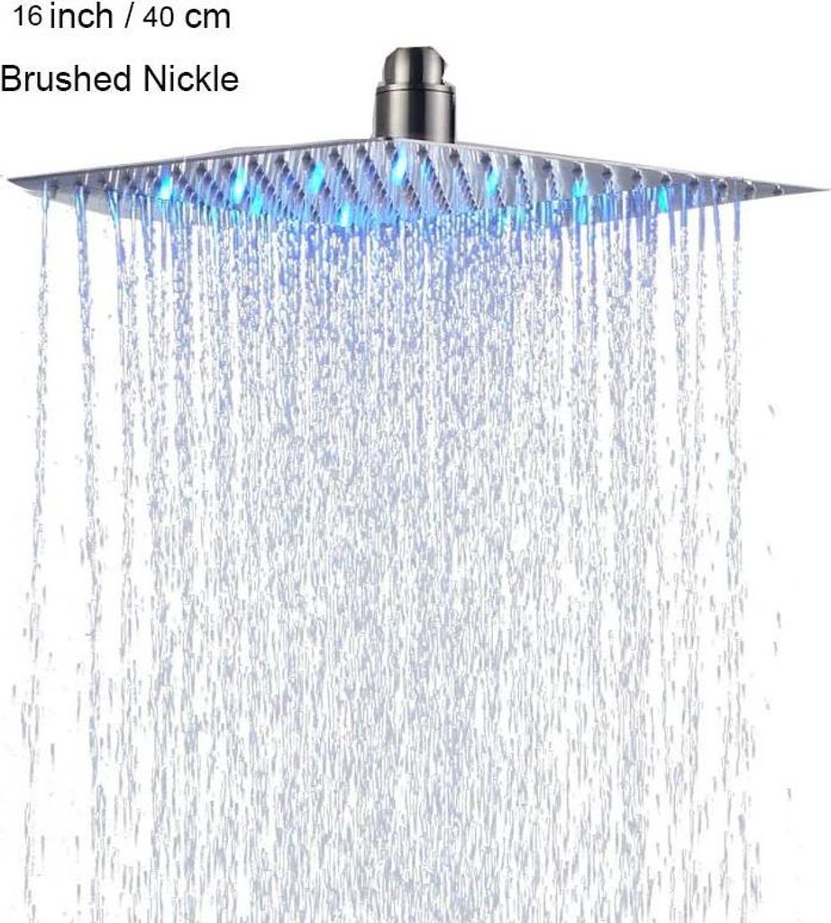 LED Regendusche - Quadratischer Duschkopf - 40 cm - Produktbild 