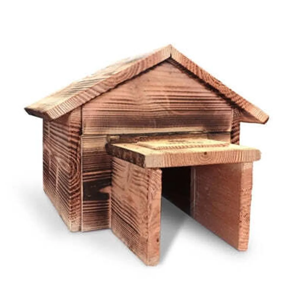 Refuge Hivernage Hérisson Utopia en Bois Douglas Brûlé pour le Jardin