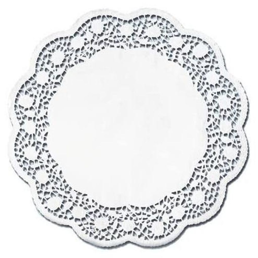 DEMMLER Spitzenpapier Rose weiß 28cm 6St