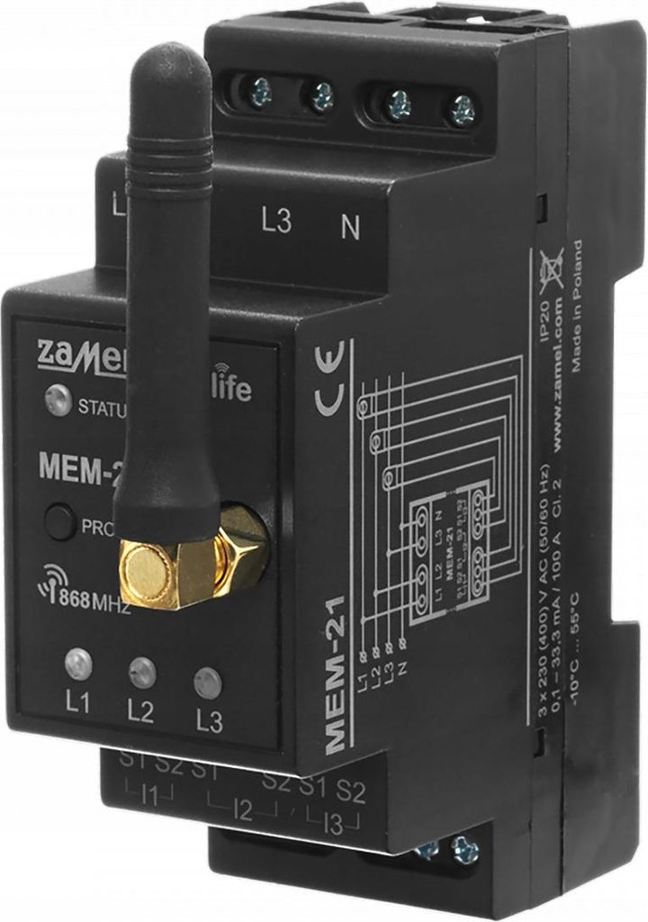 EXTA LIFE MEM-21 3-Phasen-Strommonitor Smart Meter