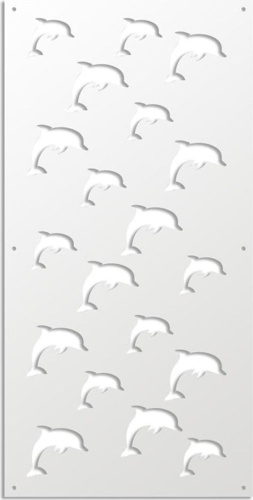 DOLPHIN – Perforiertes PVC–Panel – Sonnenschutz 73x148 cm weiß