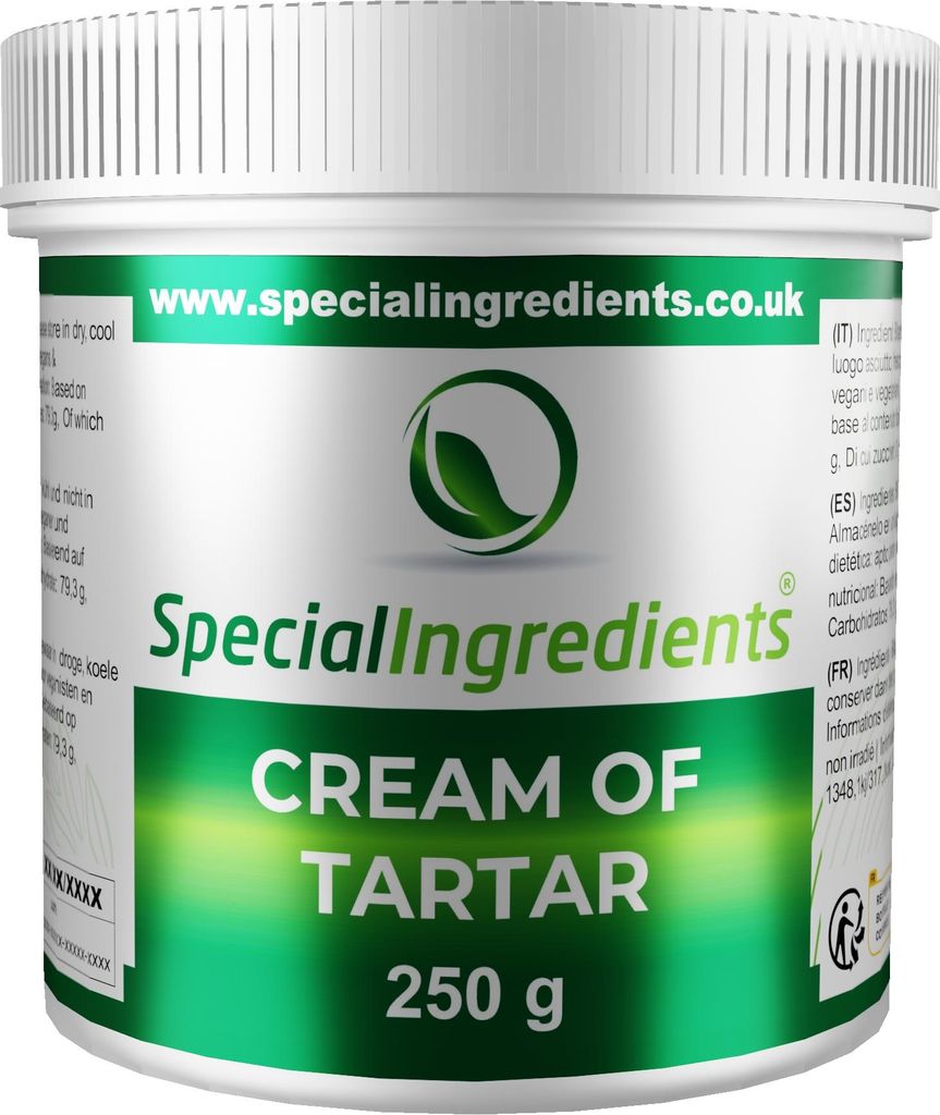 Special Ingredients Weinstein-Pulver 250 g - Kaliumbitrate Backpulver, Cream of Tartar, Vegan