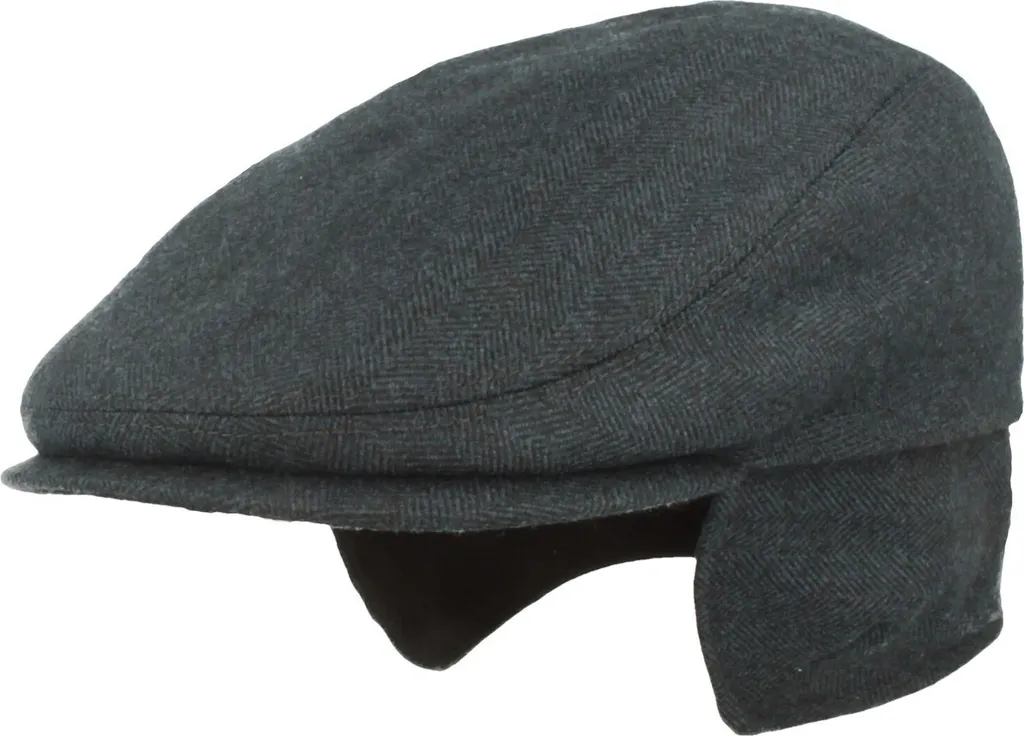 Berretto Piatto Bullani 100% Cashmere con Paraorecchie | Fatto a Mano