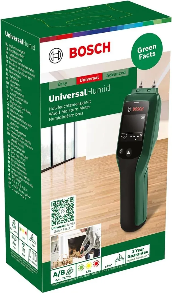 Détecteur d'humidité Bosch UniversalHumid à écran LED rétroéclairé