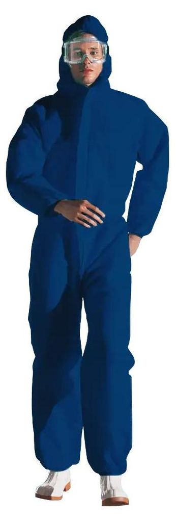 Sir Safety CHEMSTAT COVERA Chemikalienschutzanzug antistatisch aus atmungsaktiver Mikrofaser, L, Blau