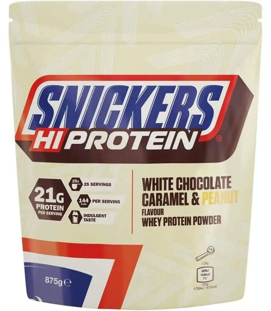 Snickers HiProtein Powder - 875 g, cioccolato bianco - Immagine del prodotto 