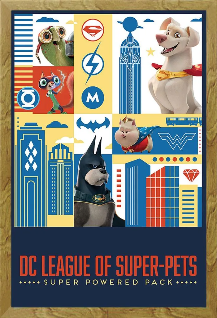 Quadro DC League Super Pets Cornice Shinsuke Rovere Vetro Acrilico